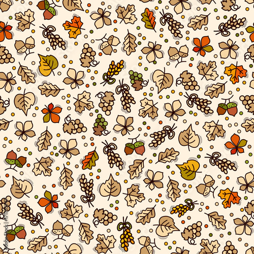 Vector seamless harvest pattern