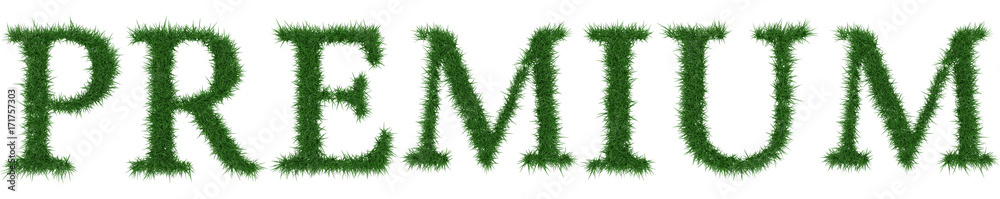 Premium - 3D rendering fresh Grass letters isolated on whhite background. Premium - 3D rendering fresh Grass letters isolated on whhite background.