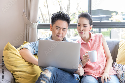 Young Couples using laptop