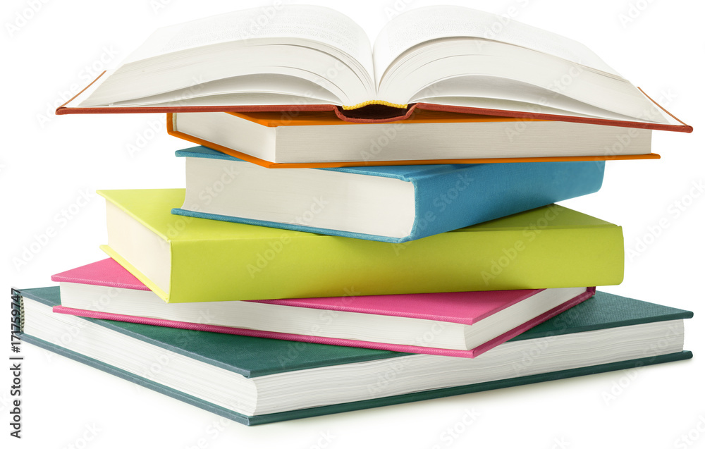 stack of books isolated on white background stack of books isolated on white background