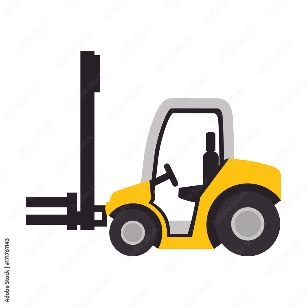 cart forklift isolated icon