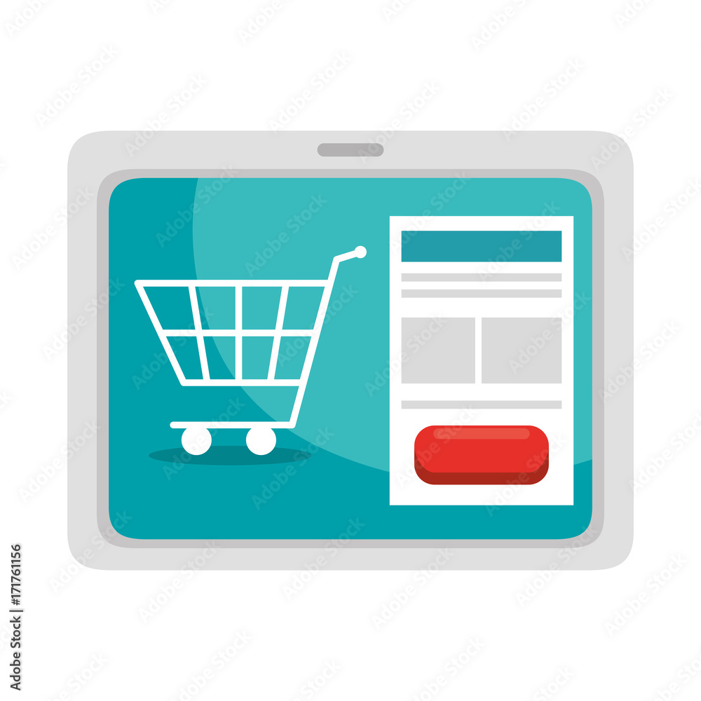 tablet device with ecommerce app tablet device with ecommerce app