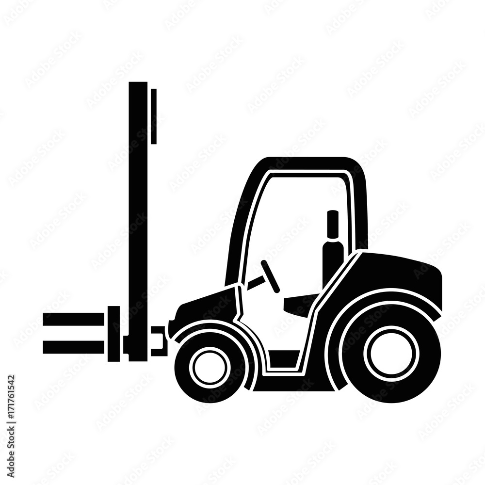 cart forklift isolated icon