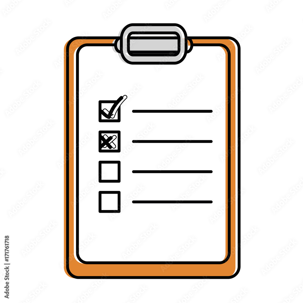 checklist clipboard isolated icon