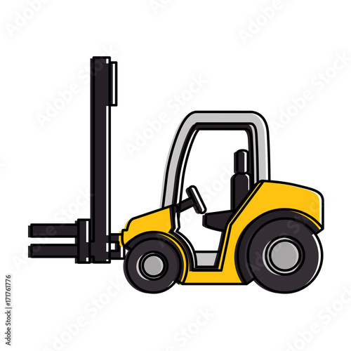 cart forklift isolated icon