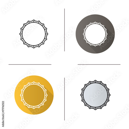 Beer bottle cap icon
