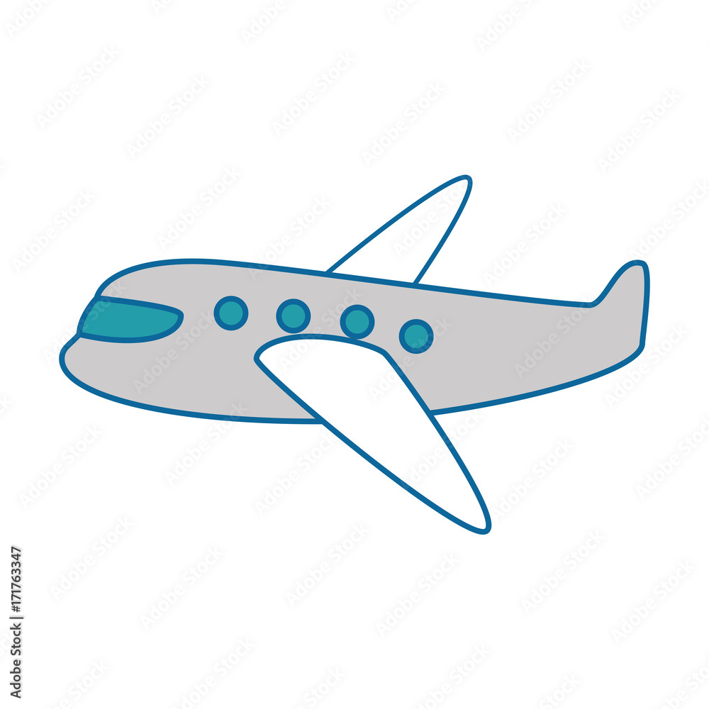 Naklejka premium airplane flying isolated icon vector illustration design