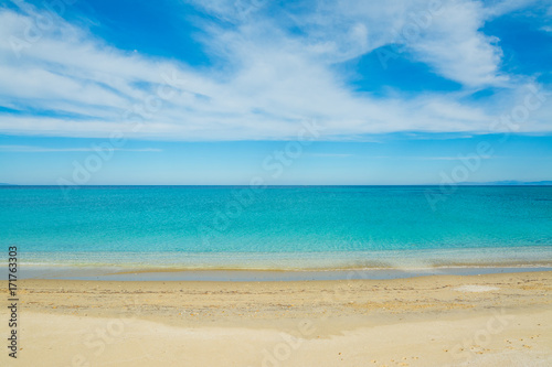 Blue sea in Fiume Santo beach