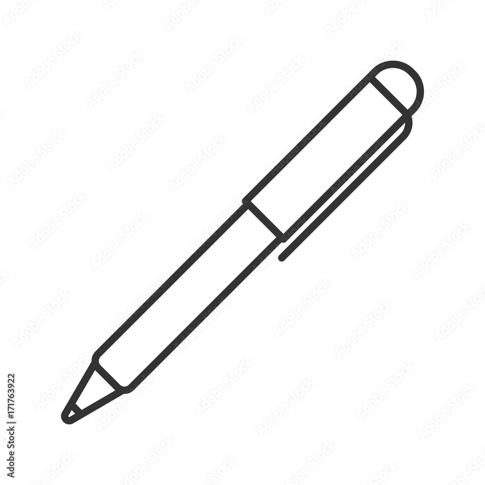Ball pen linear icon Ball pen linear icon