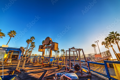 Sunset at Muscle Beach in Venice