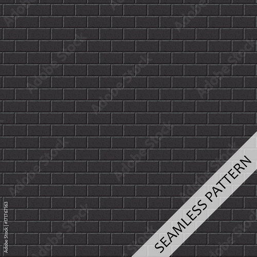 seamless pattern of black brick wall