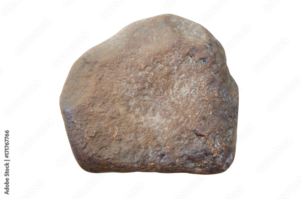 Fototapeta premium Big granite rock stone, isolated on white background.rock stone isolated on white background.