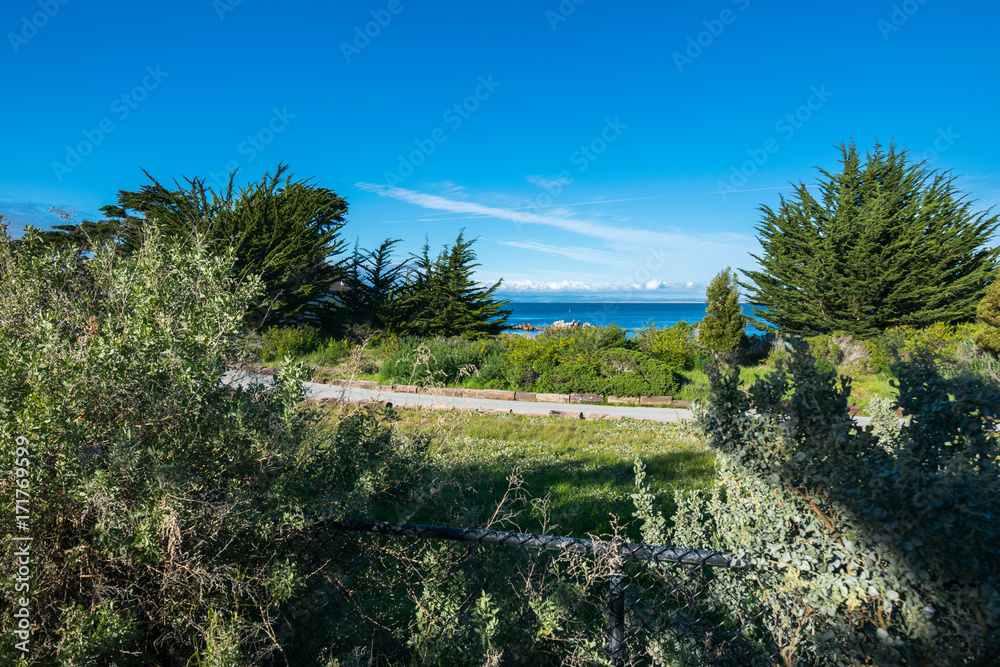 Panoramic view of Monterey at Sunset, California, USA Panoramic view of Monterey at Sunset, California, USA