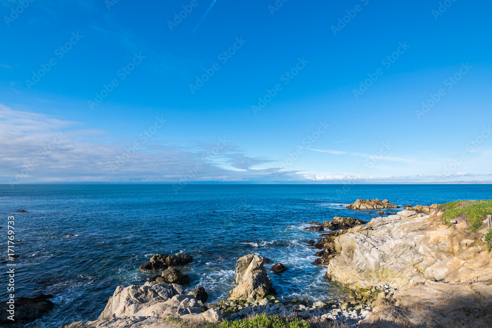 Panoramic view of Monterey at Sunset, California, USA Panoramic view of Monterey at Sunset, California, USA