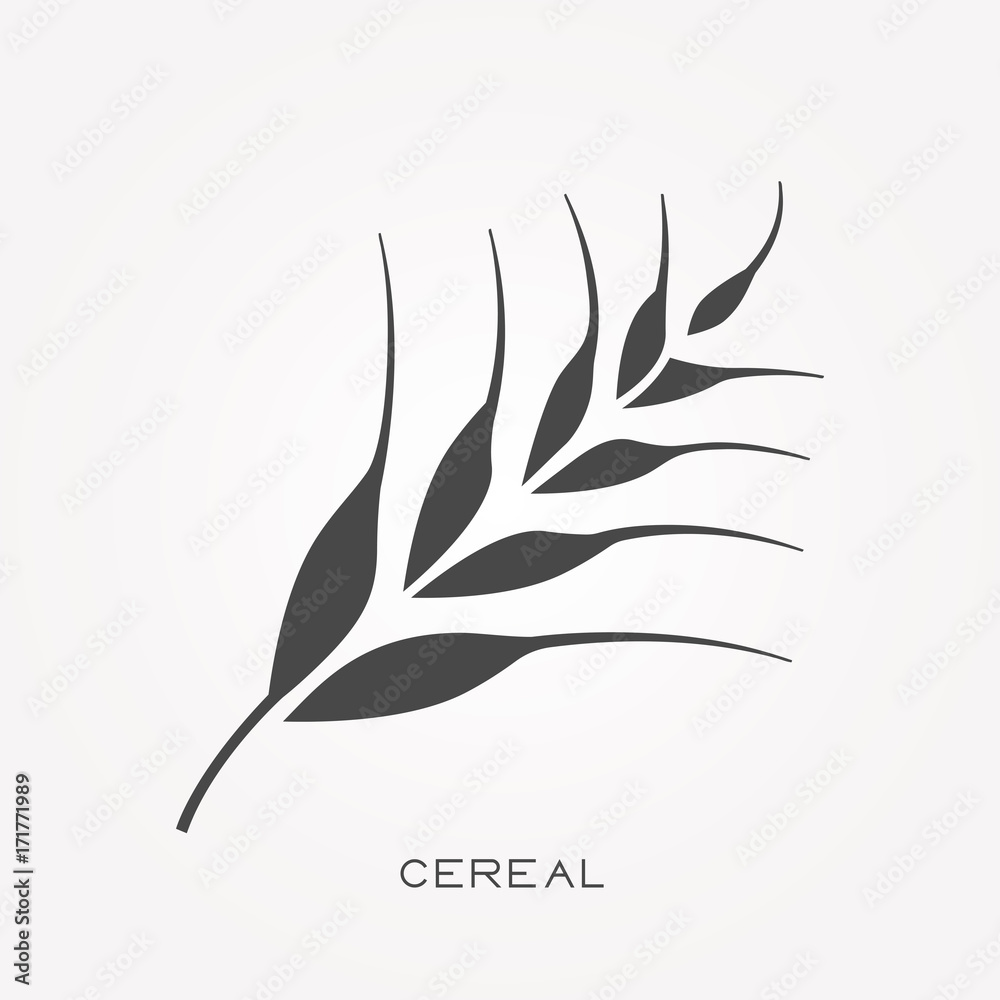 Silhouette icon cereal