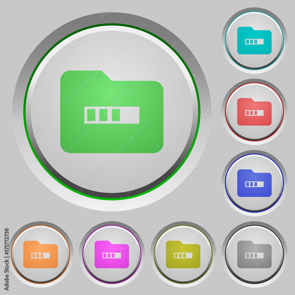 Processing folder push buttons Processing folder push buttons
