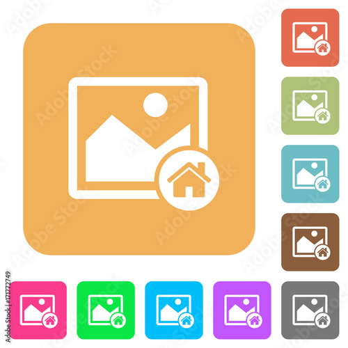 Default image rounded square flat icons