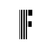 Vector stripped alphabet. Letter F