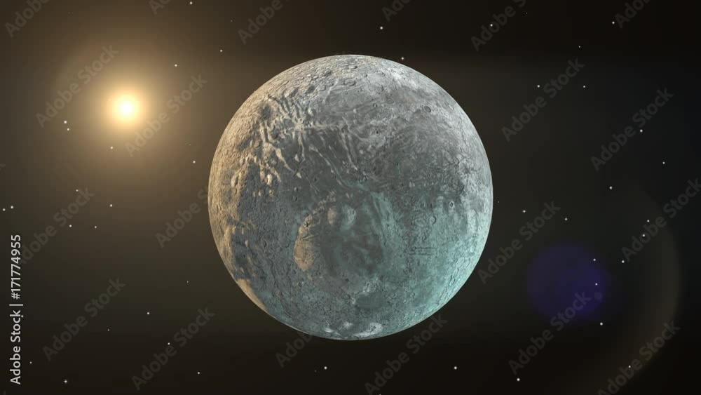 Space background rotating fantasy planet Stock ビデオ | Adobe Stock