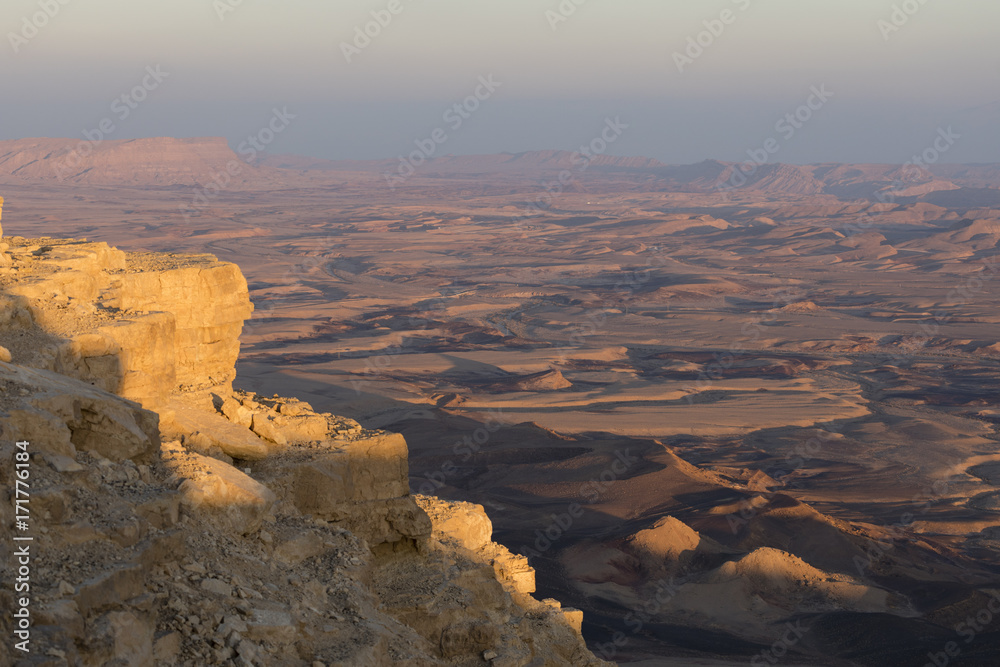 View of Makhtesh Ramon Crater, Negev Desert, Israel