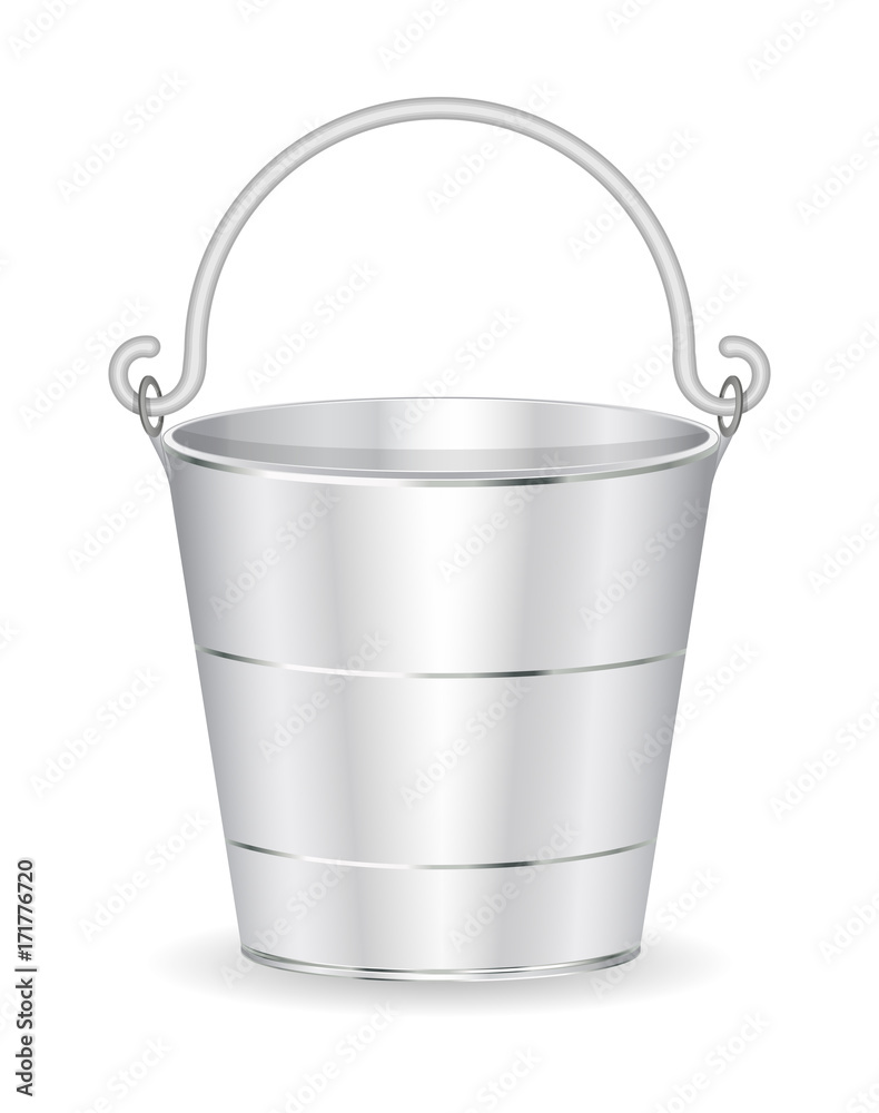 Metallic Bucket - clip-art vector illustration Metallic Bucket - clip-art vector illustration