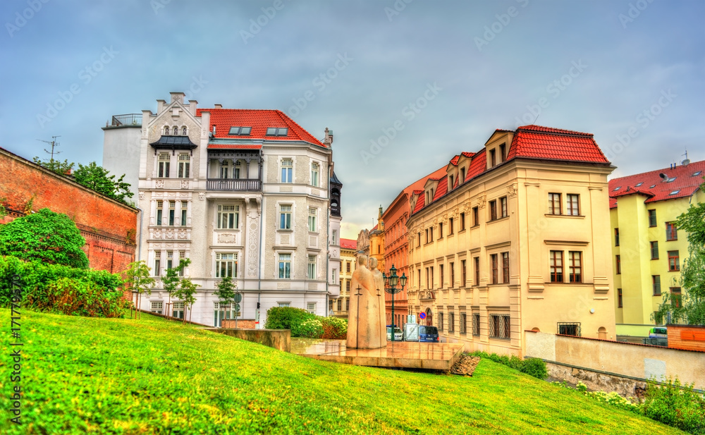 Buildings in the old town of Brno, Czech Republic
