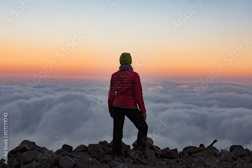 Georgia Girl in the mountains above the clouds