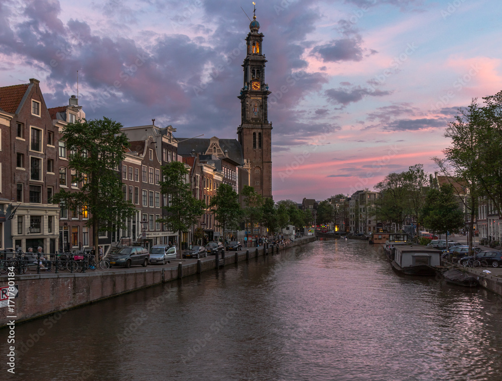 Prinsengracht Sunset Amsterdam