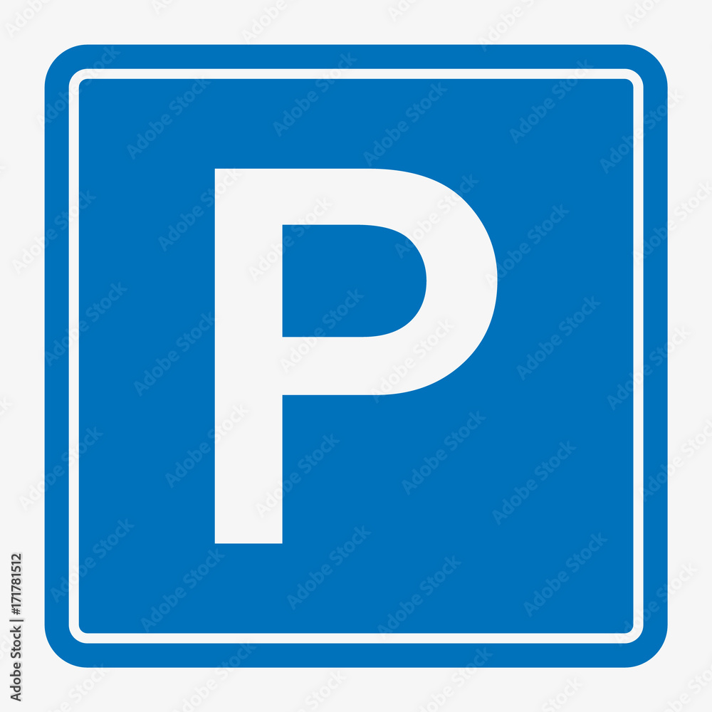 Street Road Sign : Parking Area Vector illustration. - obrazy, fototapety, plakaty 