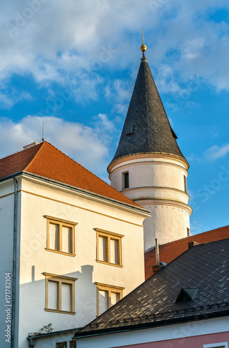 Buildings in the old town of Prerov, Czech Republic