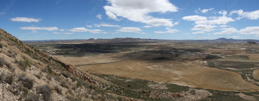 The desert of the bardenas reales in navarra