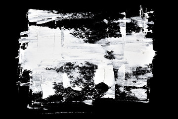 Brush strokes of white oil paint