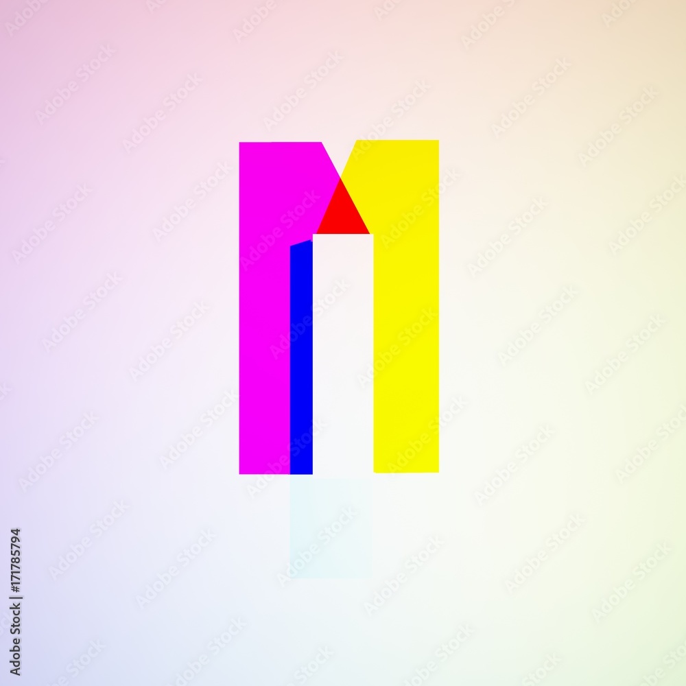 RGB Letters 3D illustration I RGB Letters 3D illustration I