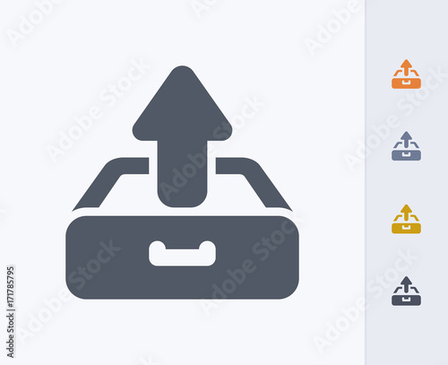 Drawer Outbox - Carbon Icons. A professional, pixel-aligned icon designed on a 32x32 pixel grid and redesigned on a 16x16 pixel grid for very small sizes.