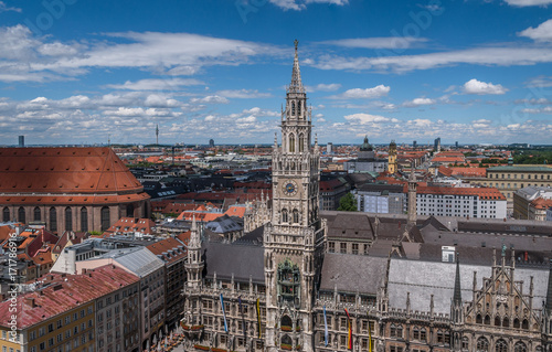 The city Munich of bird s-eye   Germany  Bavaria