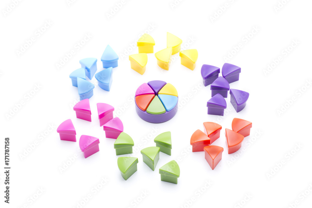 Εκτύπωση καμβά triangles of multi colors