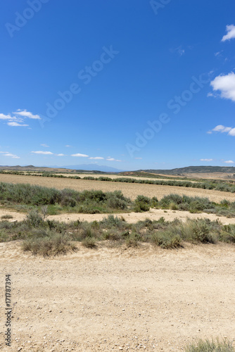 The desert of the bardenas reales in navarra