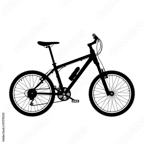 Mountain bicycle silhouette