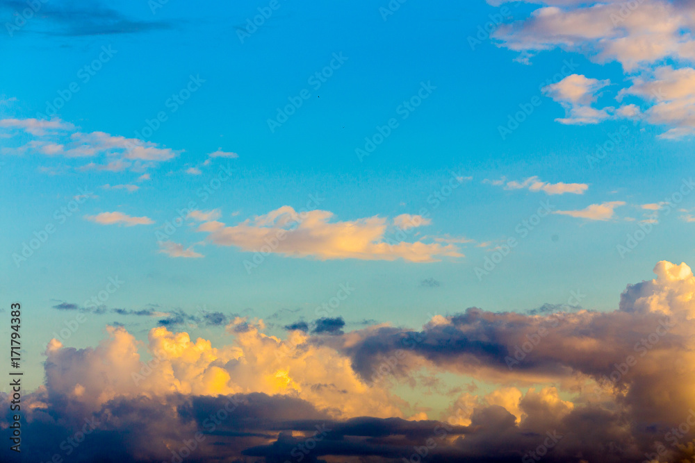 Fototapeta premium Blue sky with clouds