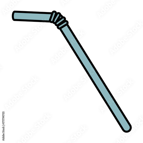 straw plastic isolated icon