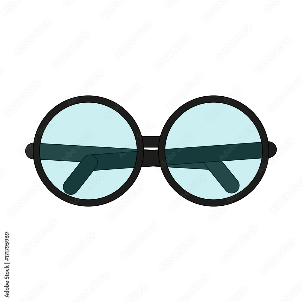 Fototapeta premium glasses round frame icon image vector illustration design 