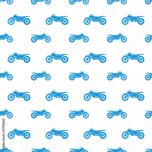 Motorcycles. Vector seamless pattern