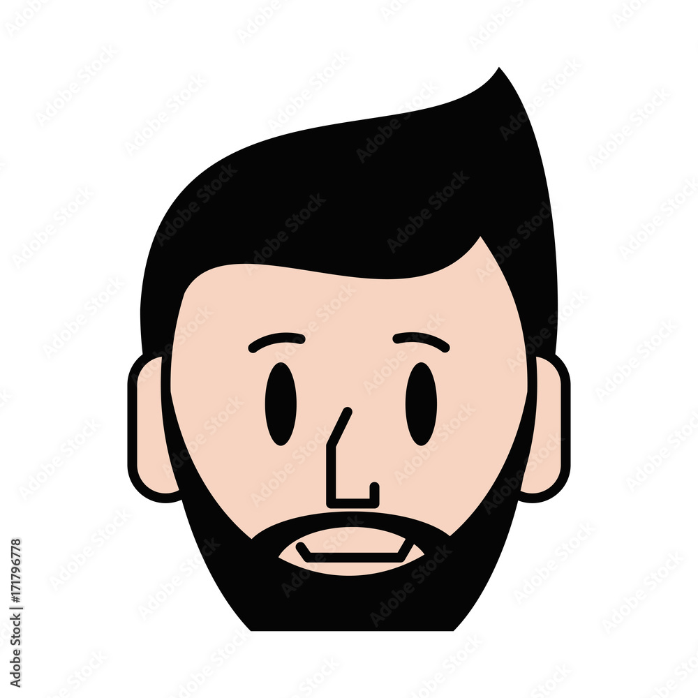 young happy man with beard icon image vector illustration design young happy man with beard icon image vector illustration design