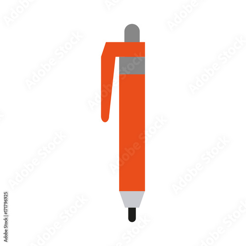 retractable pen icon image vector illustration design 