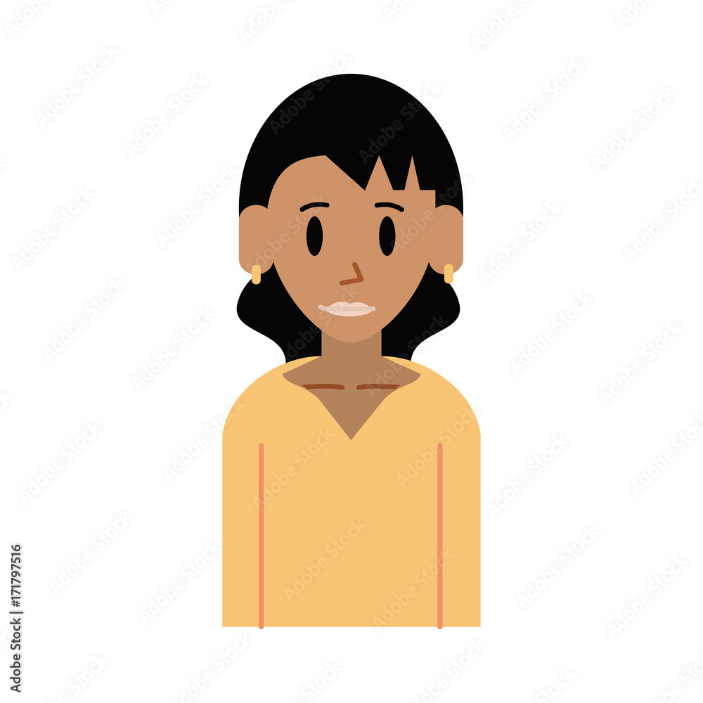 young happy woman wearing earrings icon image vector illustration design young happy woman wearing earrings icon image vector illustration design