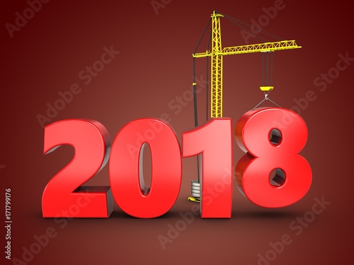 3d 2018 year sign