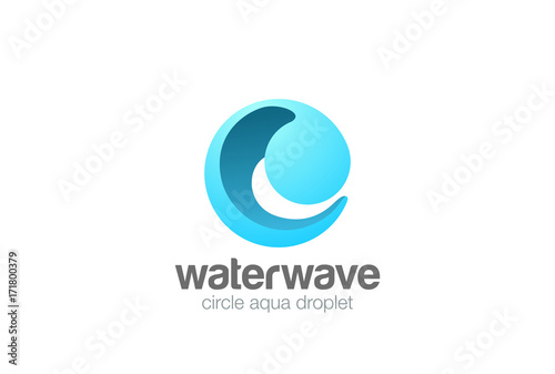 Wallpaper Mural Circle Sphere Wave Logo abstract vector Water drop Logotype icon Torontodigital.ca