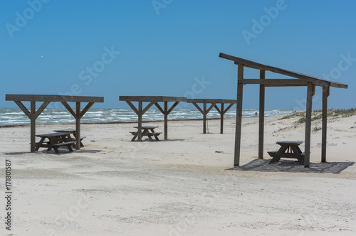 Picnic Tables on the Beach