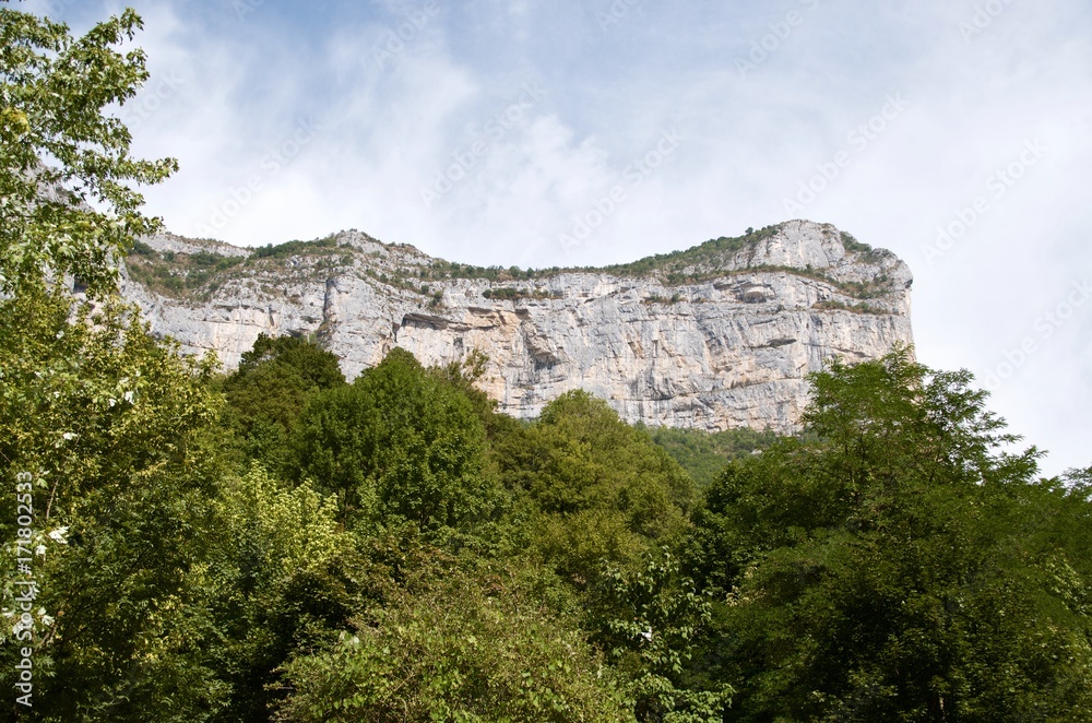 Mountainous scenery, Isère department, Auvergne-Rhône-Alpes region in France