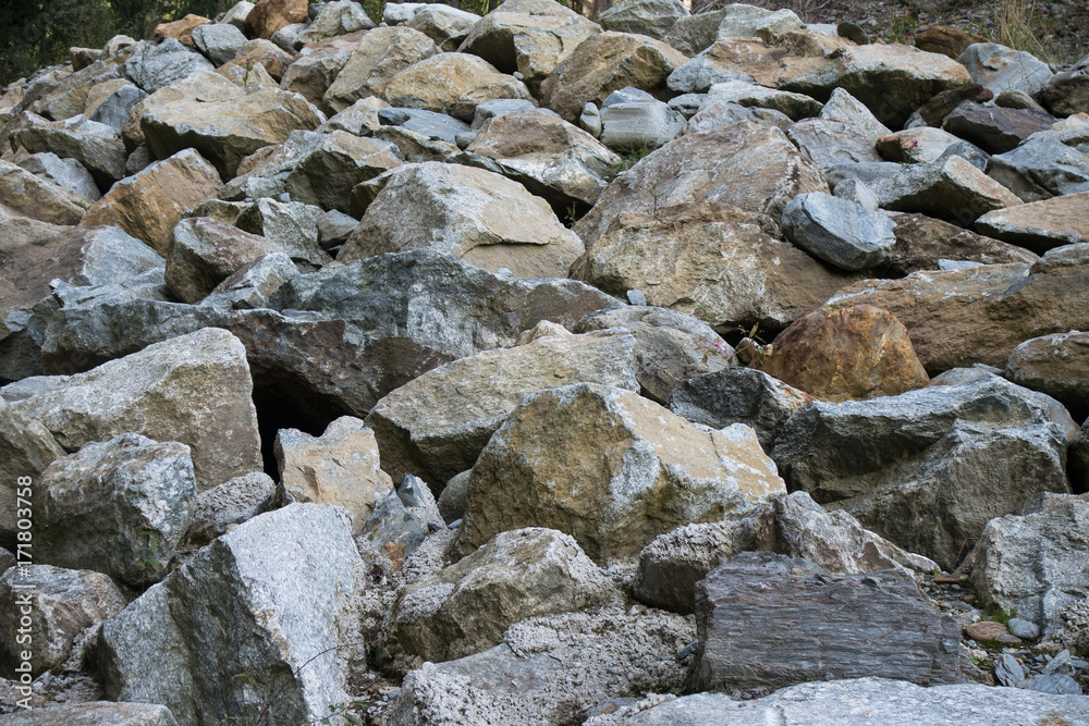 Batch of stones in the nature, Austria